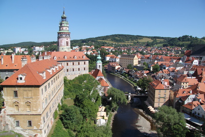 Kostenloses Foto: Krumau (Böhmisch-Krumau) von oben - pixelio.de